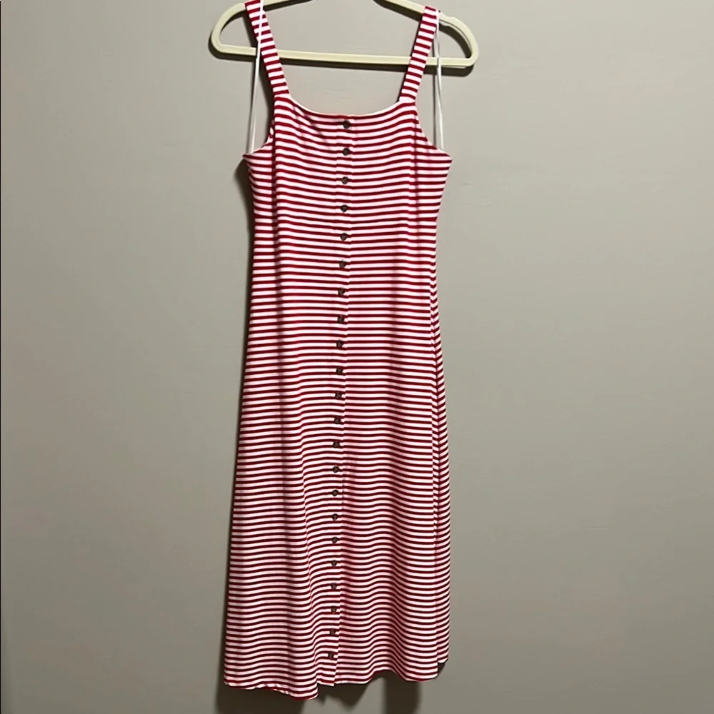 Cremieux Striped Tank Midi Dress - Picture 2 of 11
